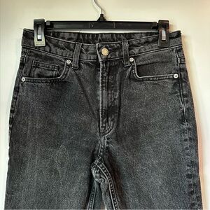 &Denim High Waist Black, Dark wash Straight Jeans in Size 4, Four